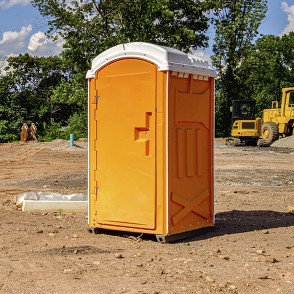 how often are the porta potties cleaned and serviced during a rental period in Grady